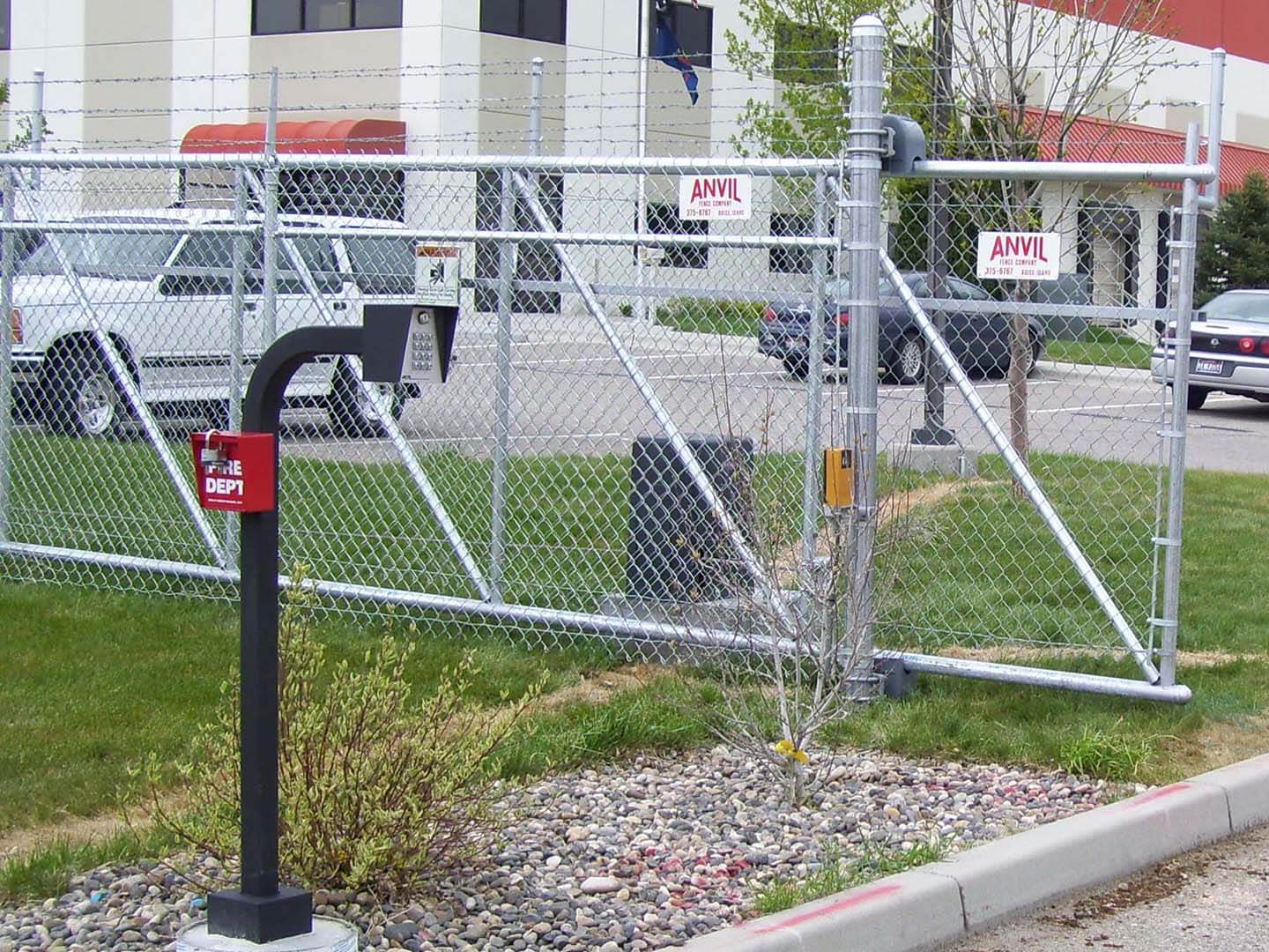 Photo of an automated gate from an Idaho Fence company