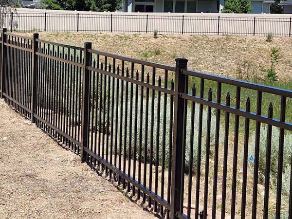 Photo of an aluminum fence from a Treasure Valley Idaho fence company