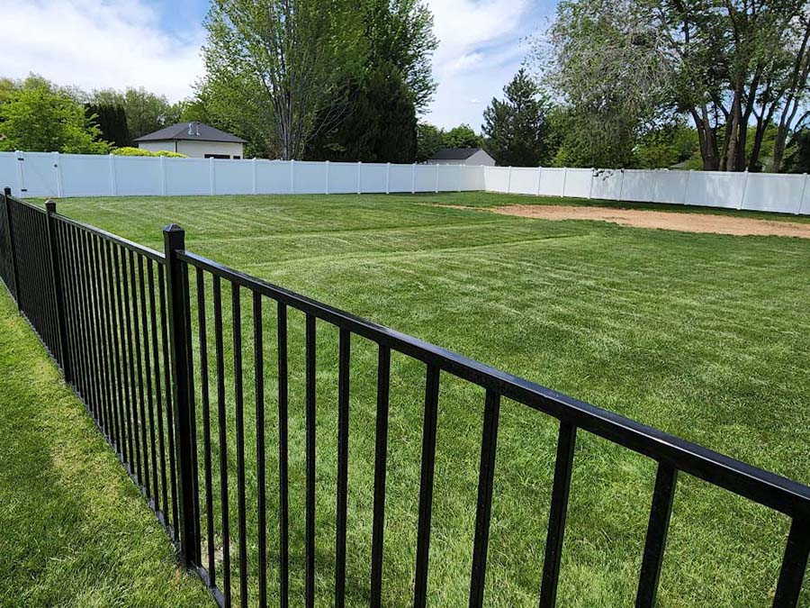 Photo of a mixed material fence from a Boise ID fencing contractor