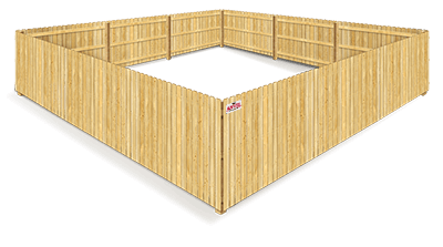 example of a wood privacy fence in Boise Idaho