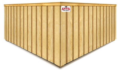 Emmett ID cap and trim style wood fence