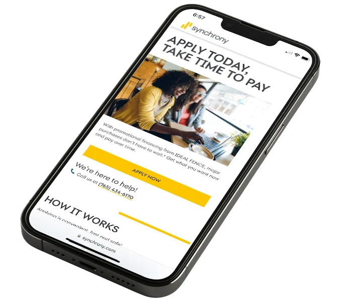 Flexible financing available through Synchrony